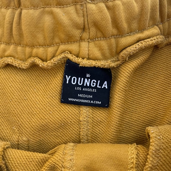 YoungLA Mustard Athletic Shorts - Picture 3 of 5